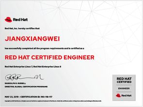 喜報(bào) 我院16級(jí)計(jì)算機(jī)網(wǎng)絡(luò)技術(shù)專業(yè)蔣祥威同學(xué)榮獲RHCE認(rèn)證，彰顯專業(yè)實(shí)力